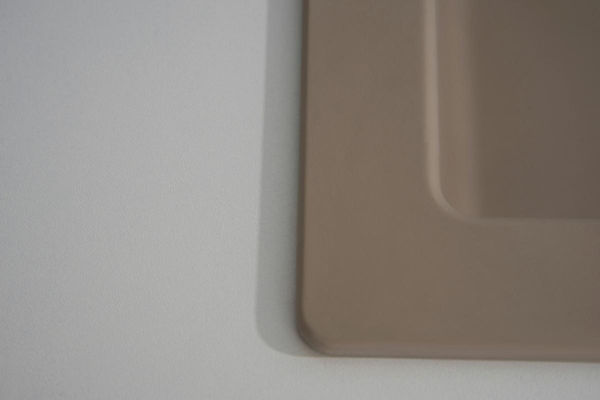Einbauspüle Ohio ca. 50x19x44 cm Beige - Beige, Trend, Glas/Kunststoff (50/19/44cm) - Respekta