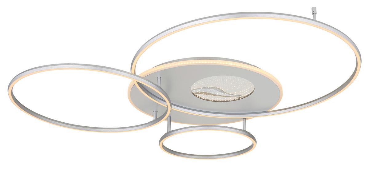 LAMPA SUFITOWA LED 48466-70A INVERTINA - kolor srebrny/biały, Design, tworzywo sztuczne/metal (126,4/105,3/13cm) - Globo
