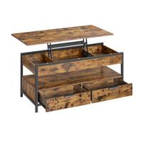 Couchtisch in Braun, Schwarz, rechteckig - Schwarz/Braun, Trend, Holzwerkstoff/Metall (100/50/48-62cm) - MID.YOU