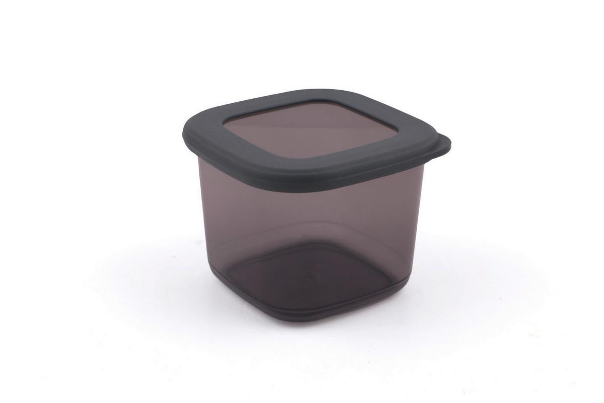 ZESTAW POJEMNIKÓW KUCHENNYCH FOLY - ANTHRACITE - antracytowy/przejrzysty, Basics, tworzywo sztuczne (10/10/9.5cm)