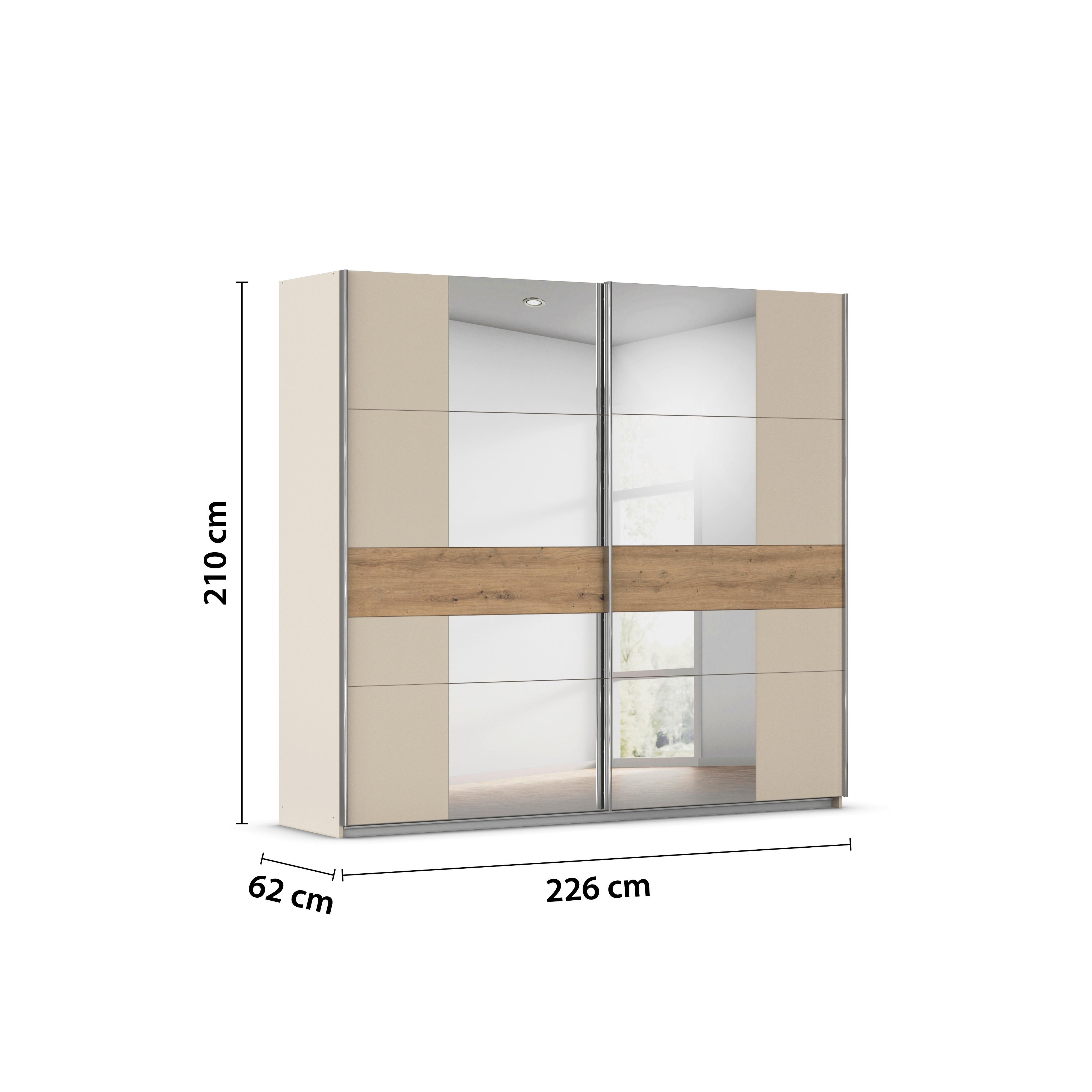 DULAP USI CULISANTE CALISTIO - argintiu/stejar Artisan, Trend, material pe bază de lemn (226/210/62cm) - Modern Living