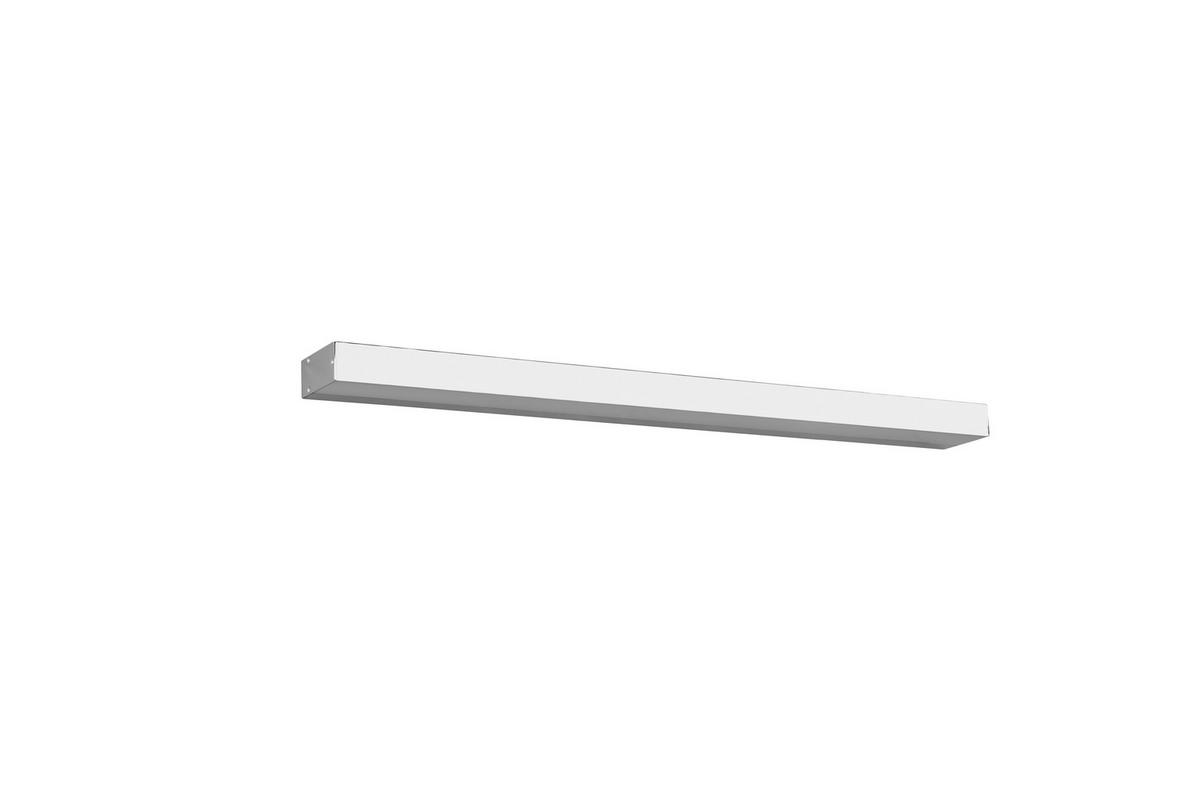 LED-Wandleuchte Rocco in Weiß/Aluminium max. 13 Watt - Chromfarben/Weiß, Basics, Kunststoff/Metall (3,6/90/8cm) - Trio Leuchten