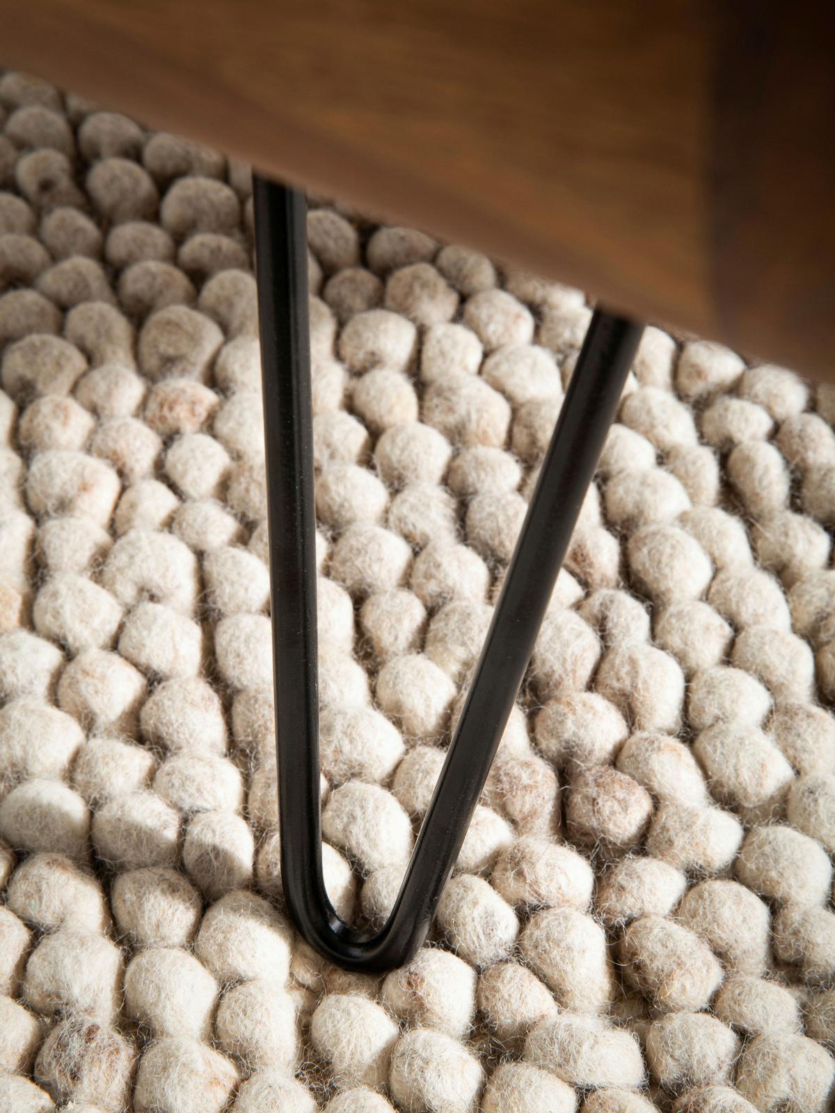 COUCHTISCH WL7.037 - Sheeshamfarben/Schwarz, Design, Holz/Metall (100/60/47cm) - Livetastic