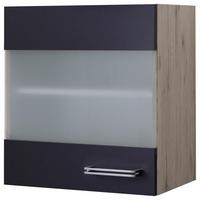 Küchenoberschrank Anthrazit/Eiche - Edelstahlfarben/Eichefarben, MODERN, Holzwerkstoff/Metall (50/54/32cm) - FlexWell