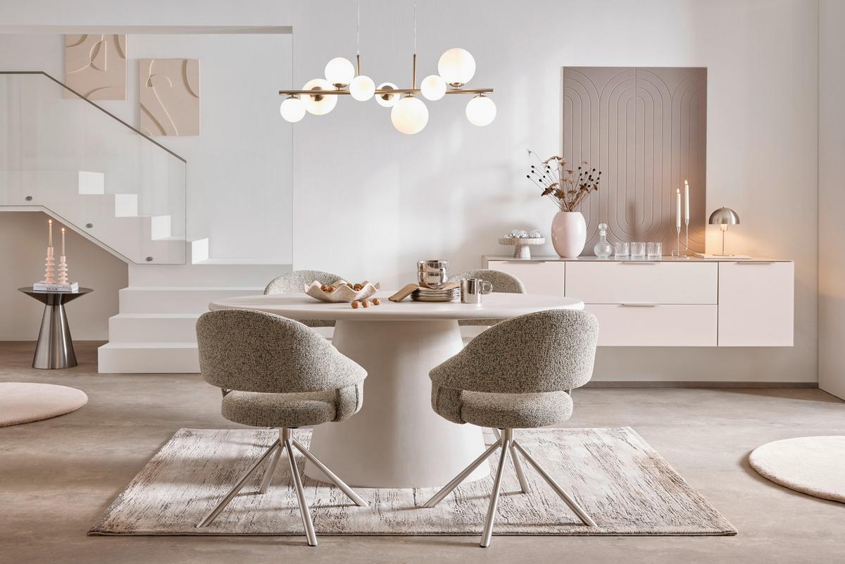 TV-Element Siena Kaschmir - Chromfarben/Kaschmir, MODERN, Glas/Holzwerkstoff (226/55/40cm) - Premium Living