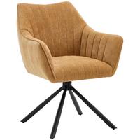 Armlehnstuhl Trient Senfgelb - Currygelb/Senfgelb, MODERN, Textil/Metall (63/88/62cm) - Premium Living