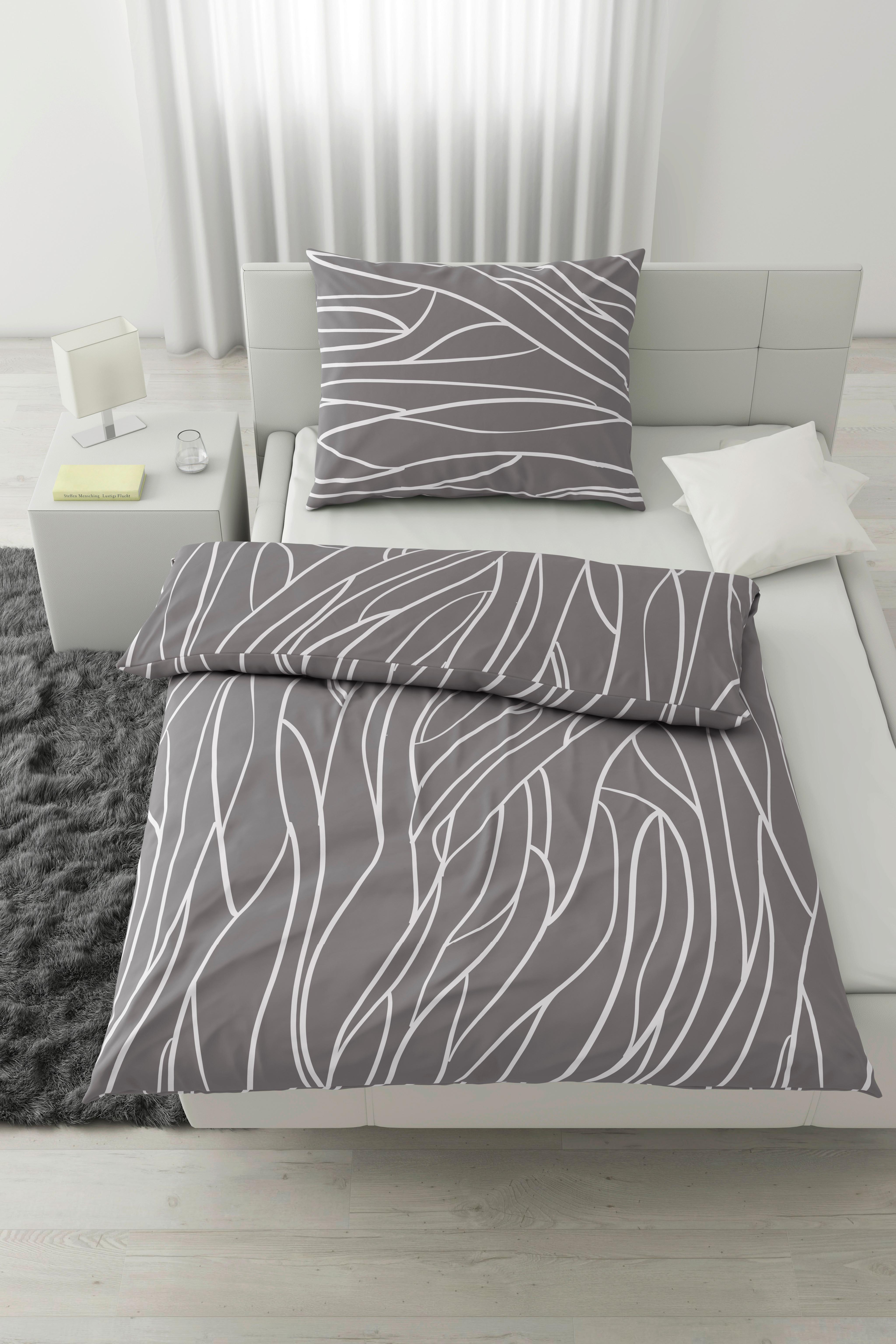 BETTWÄSCHESET JULIANE XXL - Grau, Konventionell, Textil (200/210cm) - Mömax