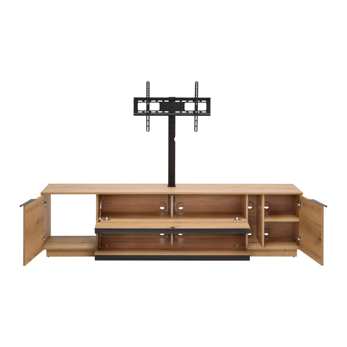 TV-Element Neo Eichefarben ca. 210x53x40cm - Eichefarben/Schwarz, MODERN, Holzwerkstoff/Kunststoff (210/53/40cm) - Mömax