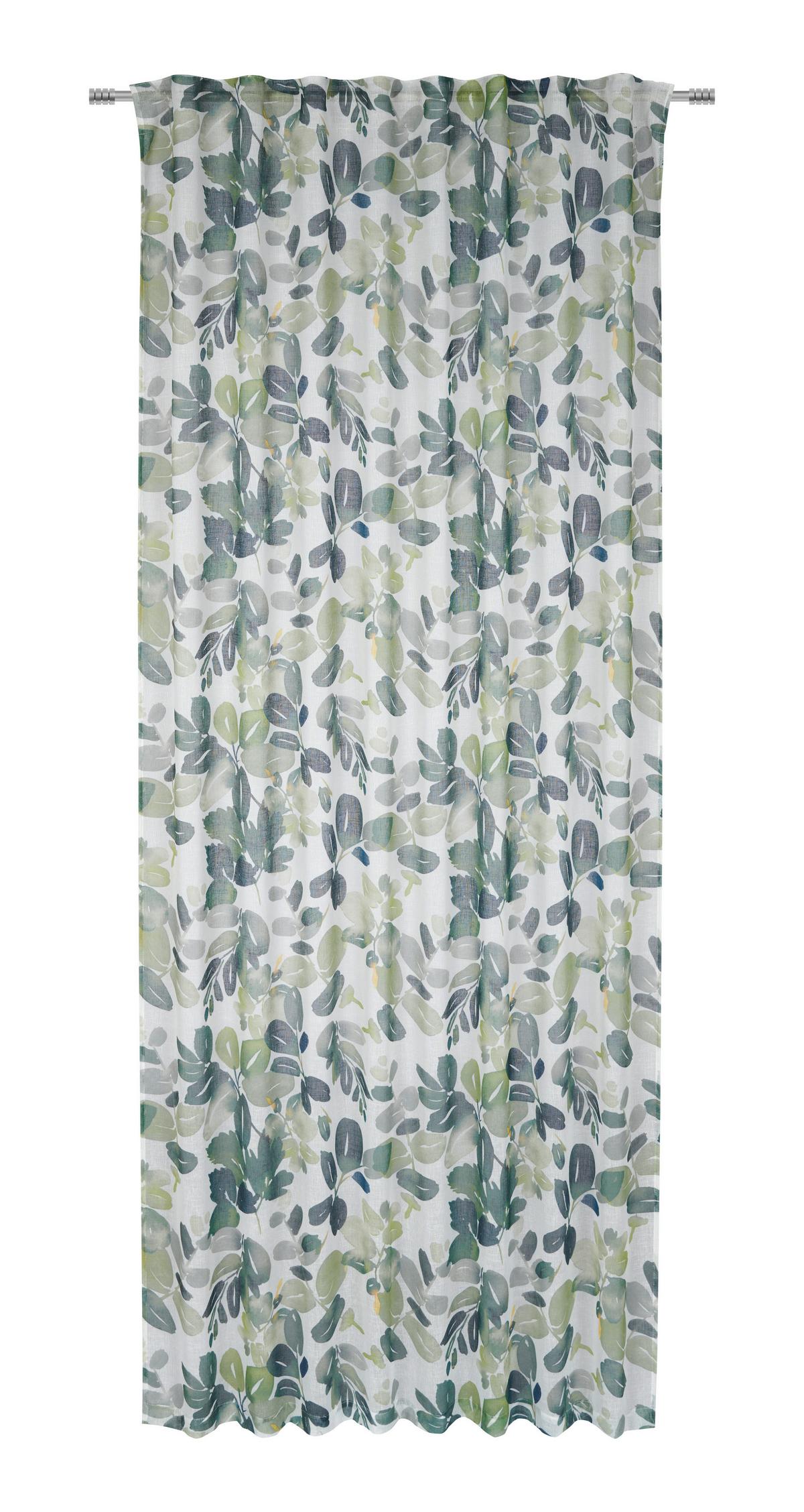 Fertigvorhang Steffi in Grün ca. 135x255cm - Grün, Romantik / Landhaus, Textil (135/255cm) - Mömax