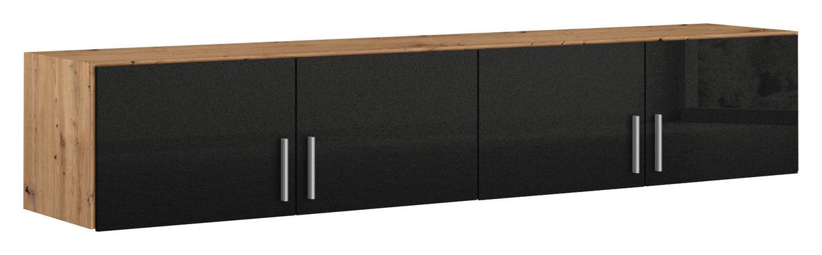 Nastavek Za Omaro Celle Extra, Temno Siva, Barva Hrasta - temno siva/barve aluminija, Design, umetna masa/leseni material (181/39/54cm) - Mömax