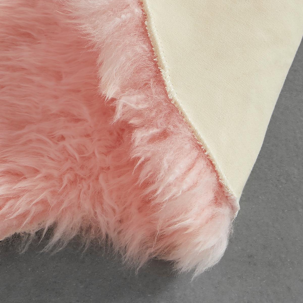 Schaffell Emma in Rosa ca. 60x45cm - Rosa, Textil (45/60cm) - Modern Living