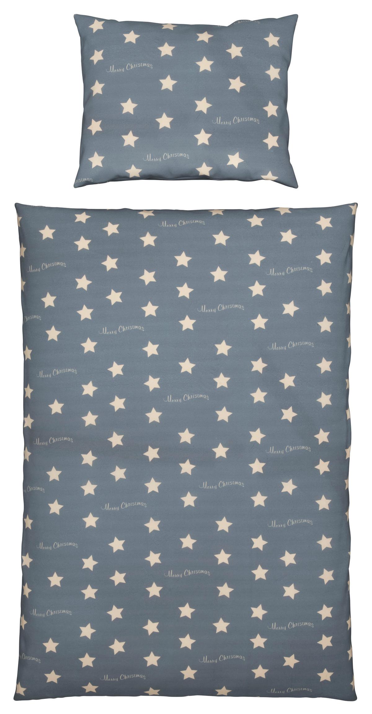 Bettwäsche Stars in Grau ca. 160x210cm - Grau, Konventionell, Textil (160/210cm) - Modern Living