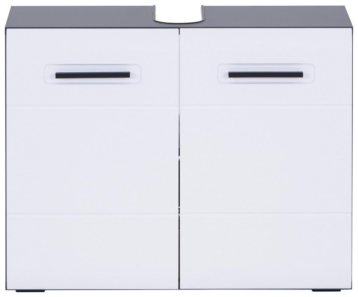 Omarica Za Pod Umivalnik Pearl New - bela/antracit, Konvencionalno, umetna masa/leseni material (70/55,5/29,6cm)