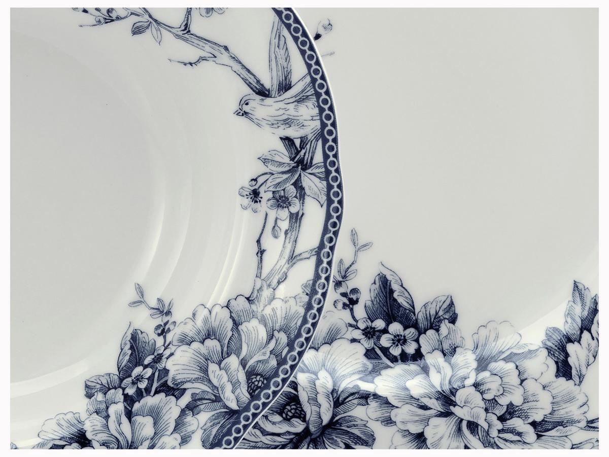 Serviciu de masă Adelaide 8/1 - albastru/alb, Basics, ceramică - Creatable