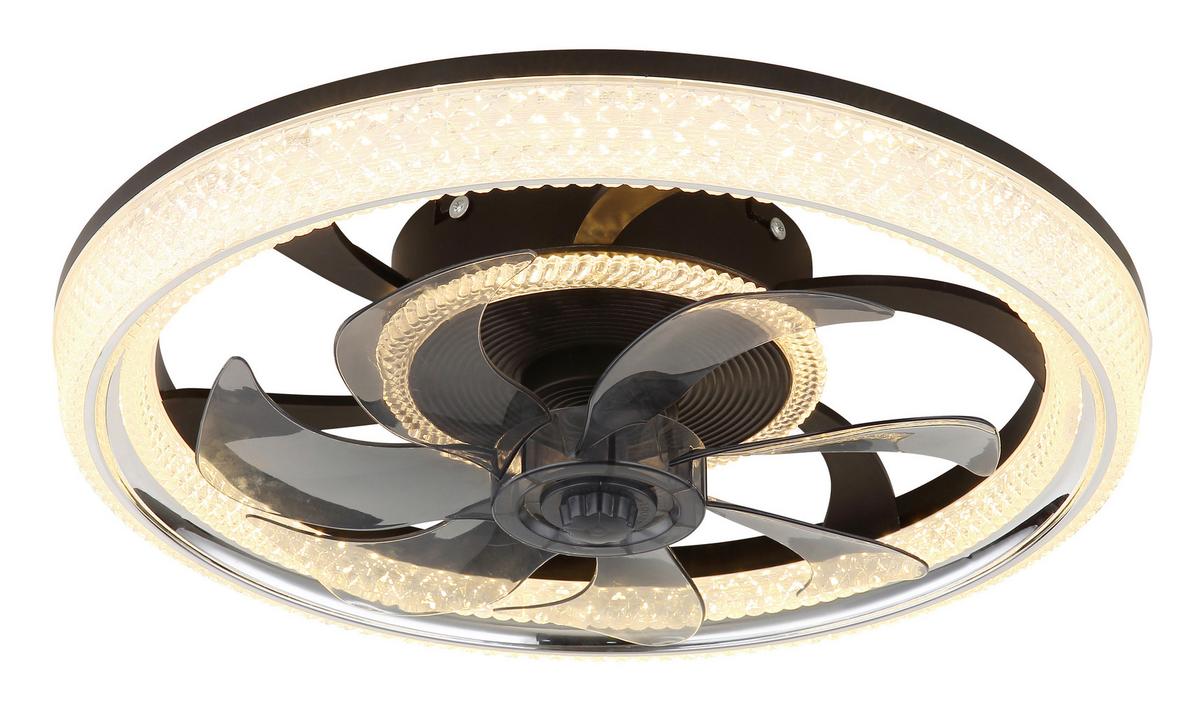 Stropni Ventilator Cirilla - siva/prozirno, Basics, plastika (48/48/13cm) - Globo
