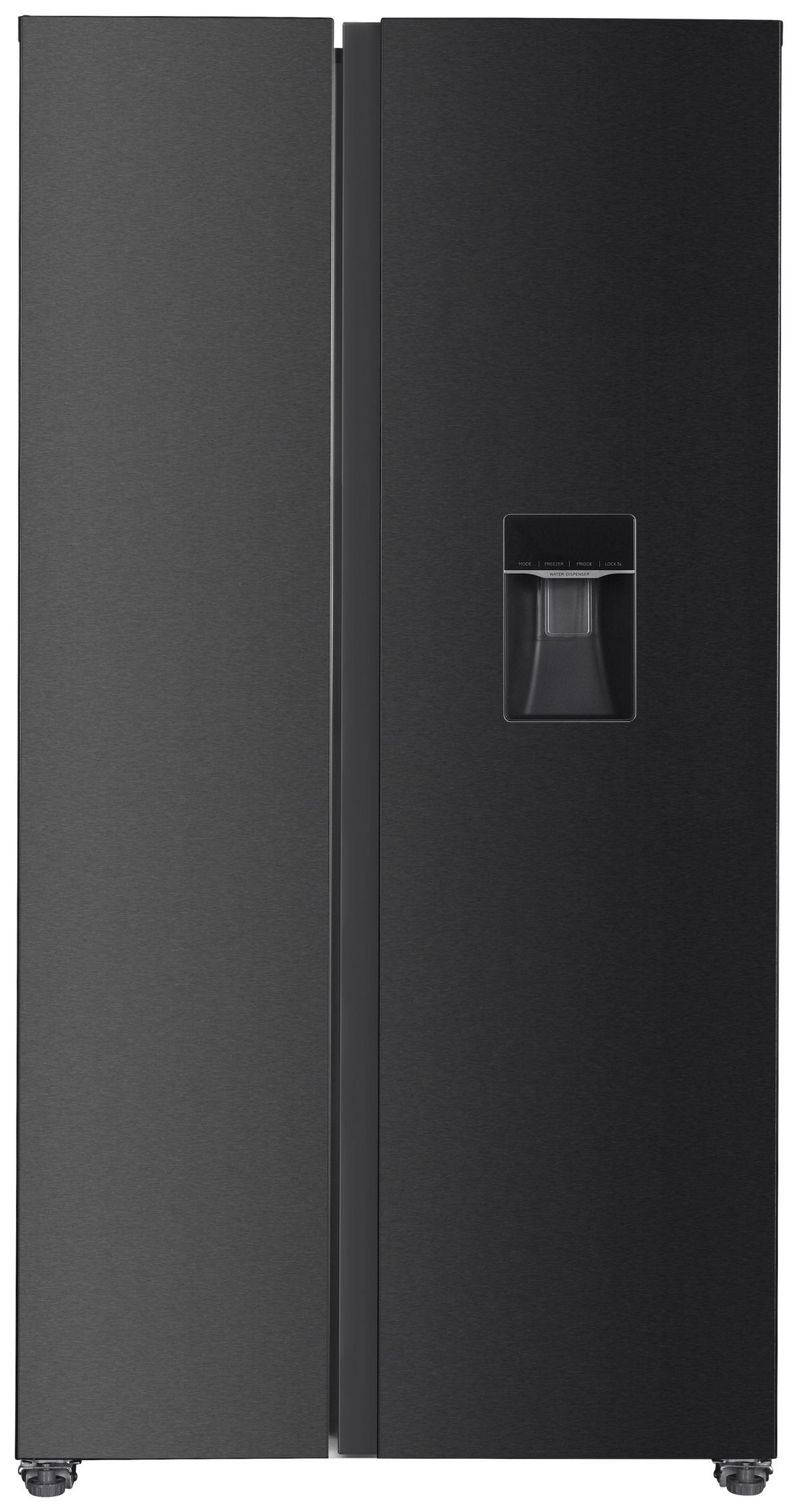 Side-by-Side AC178BSWS-16 Schwarz - Schwarz, Trend, Glas/Kunststoff (91/177/59cm) - Respekta