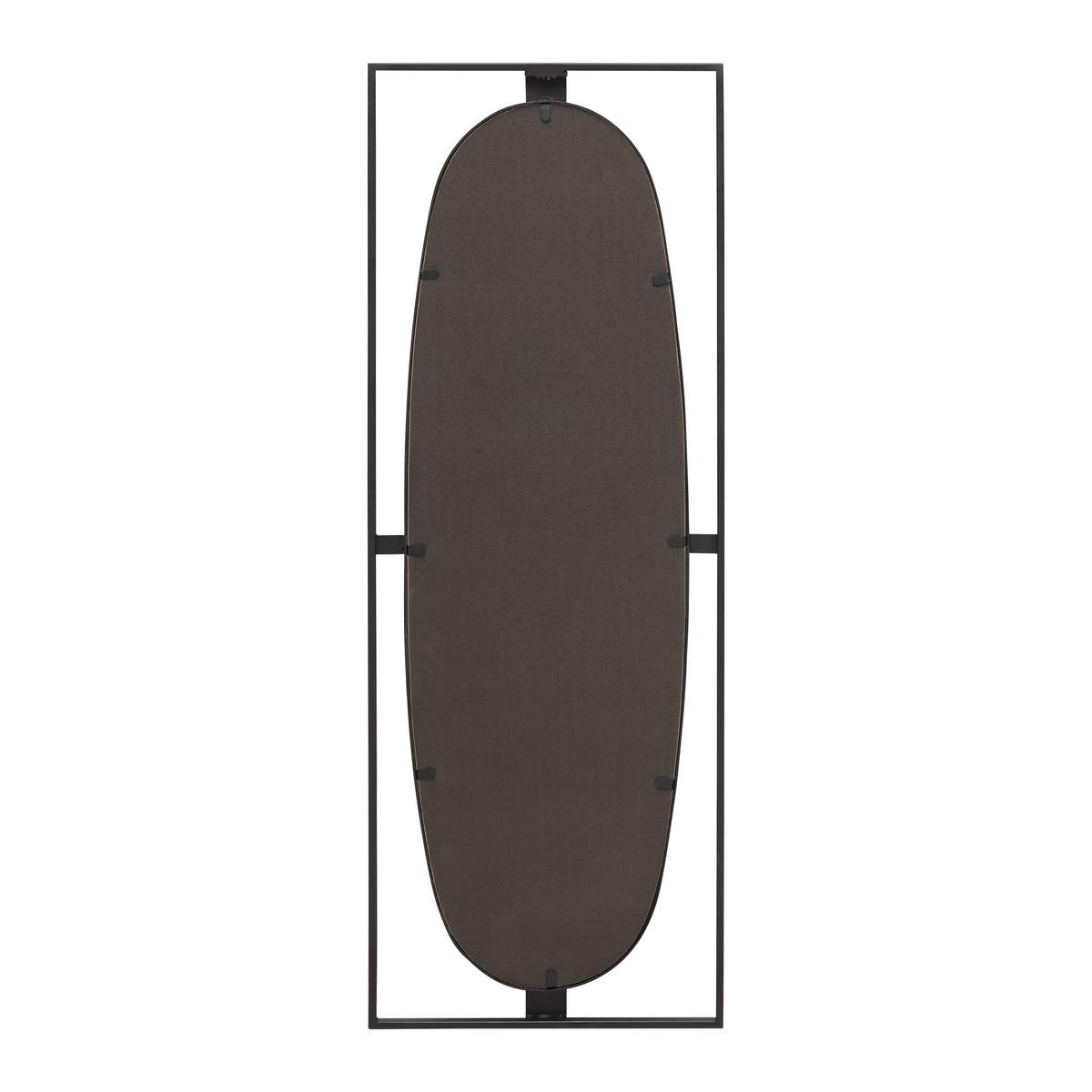 Fali Tükör Aike - fekete, Modern, faalapú anyag/Üveg (43/120/2cm) - Premium Living