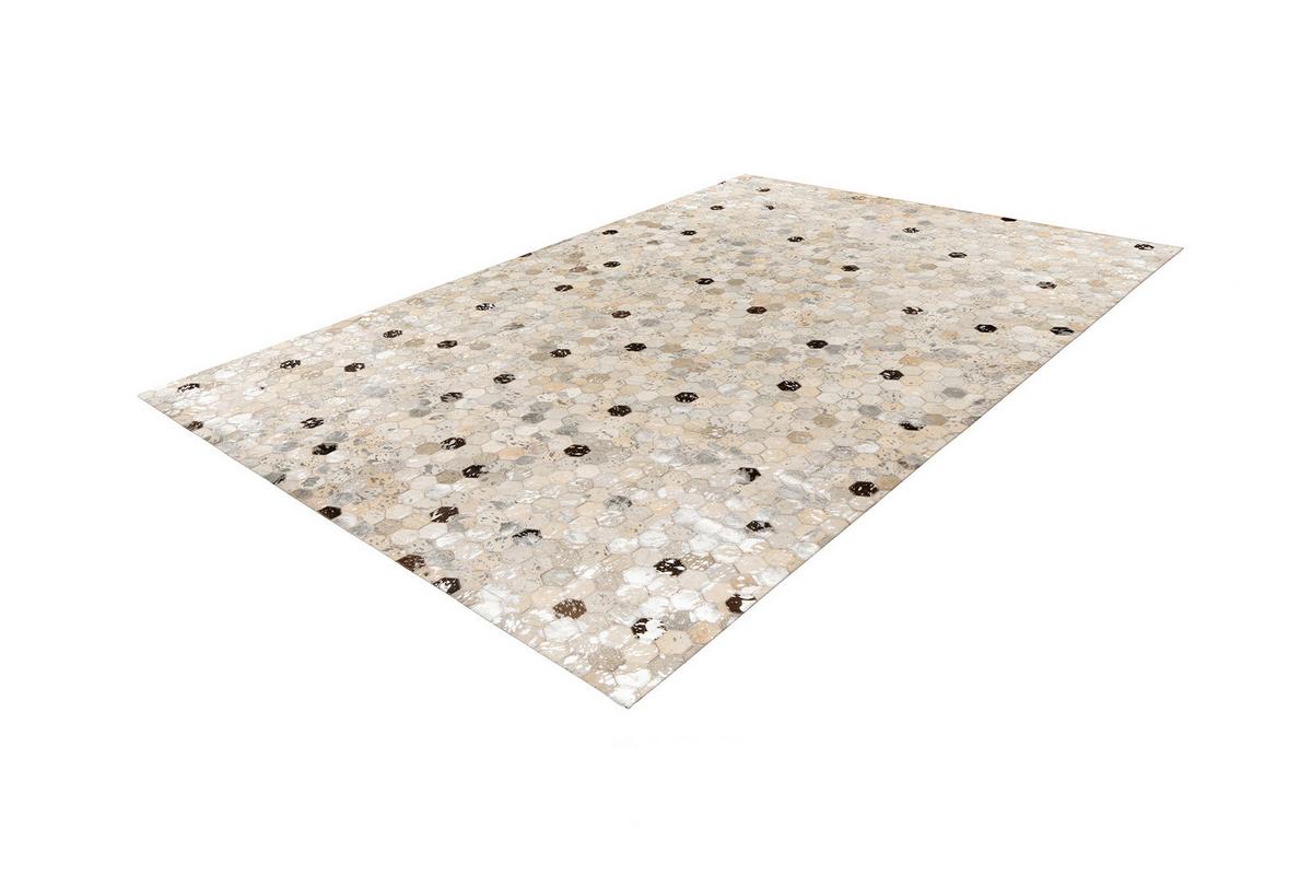Flachwebeteppich Lavin 1025 Silber / Grau - Silberfarben/Grau, Konventionell, Leder (160/230cm) - Kayoom