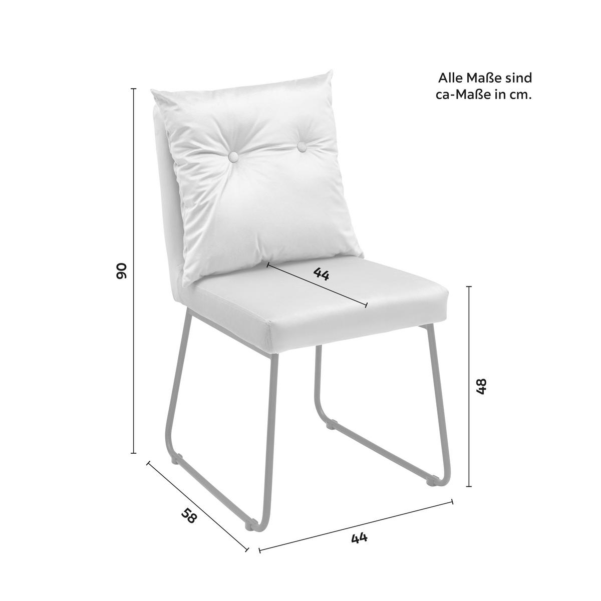 KRZESŁO BONO - czarny/taupe, Modern, metal/drewno (44/90/58cm) - Bessagi Home