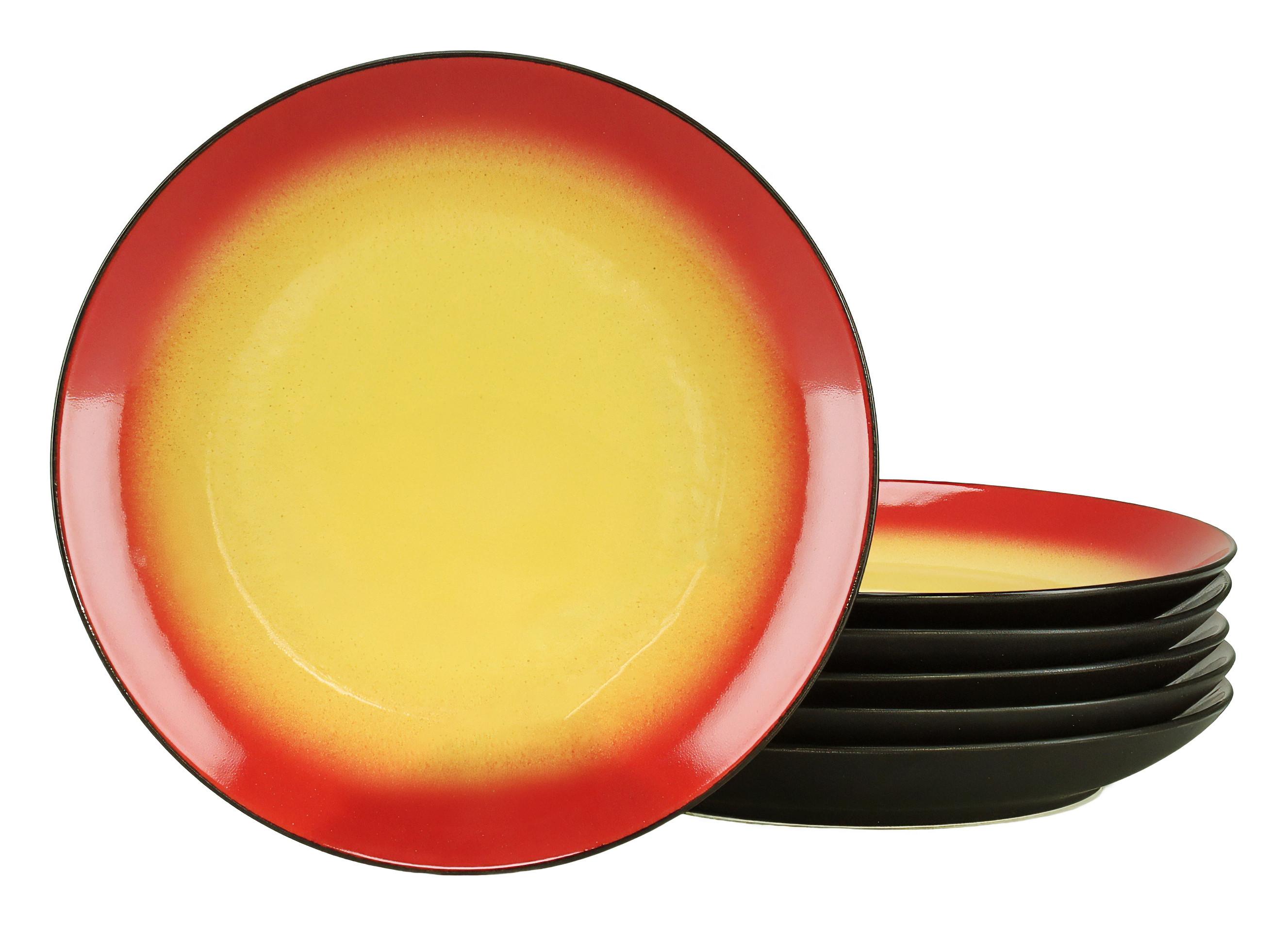 Lapostányér Készlet 24918 Hot Red Speiseteller - fekete/piros, Trend, kerámia (27/3,5cm) - Creatable