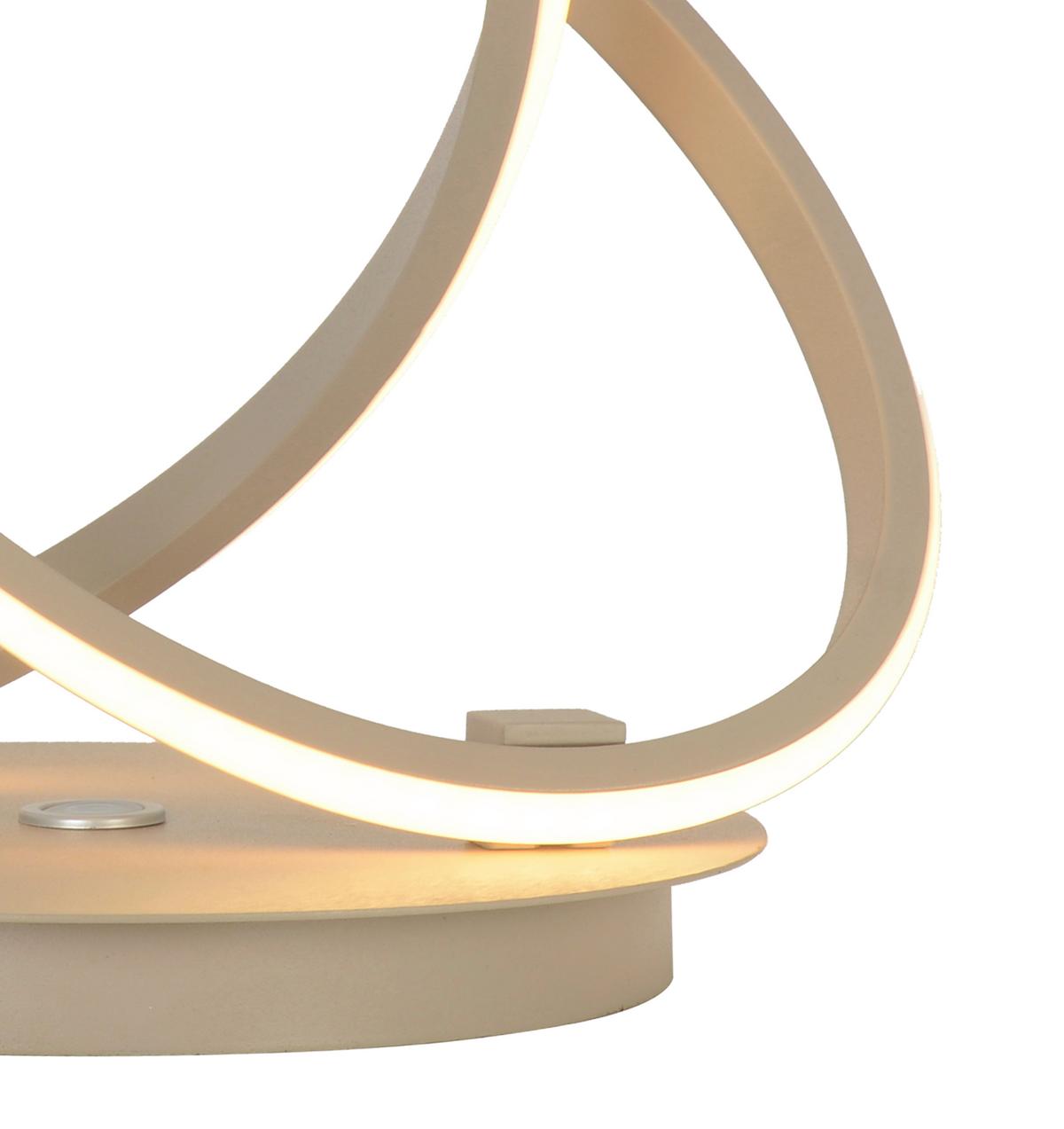 LAMPA STOŁOWA LED 8064-113 BANDOL - kolor piaskowy, Design, tworzywo sztuczne/metal (26/21/33cm)