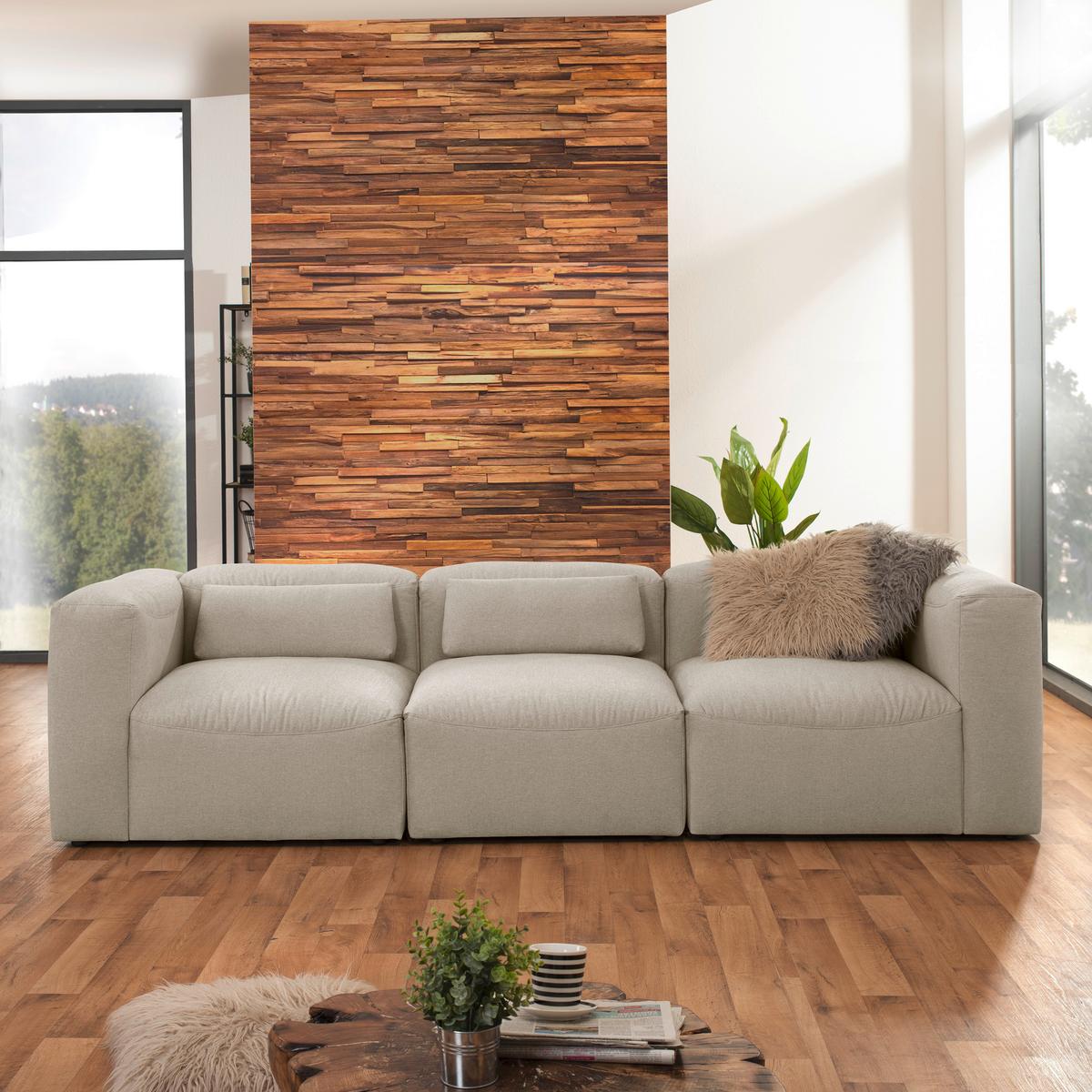 SOFAELEMENT LENA - Creme, Design, Kunststoff/Textil (75/73/100cm) - Max Winzer