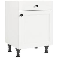 Schubkastenunterschrank Cascada Weiß - Schwarz/Weiß, MODERN, Holzwerkstoff/Metall (60/87/56cm) - Nobilia