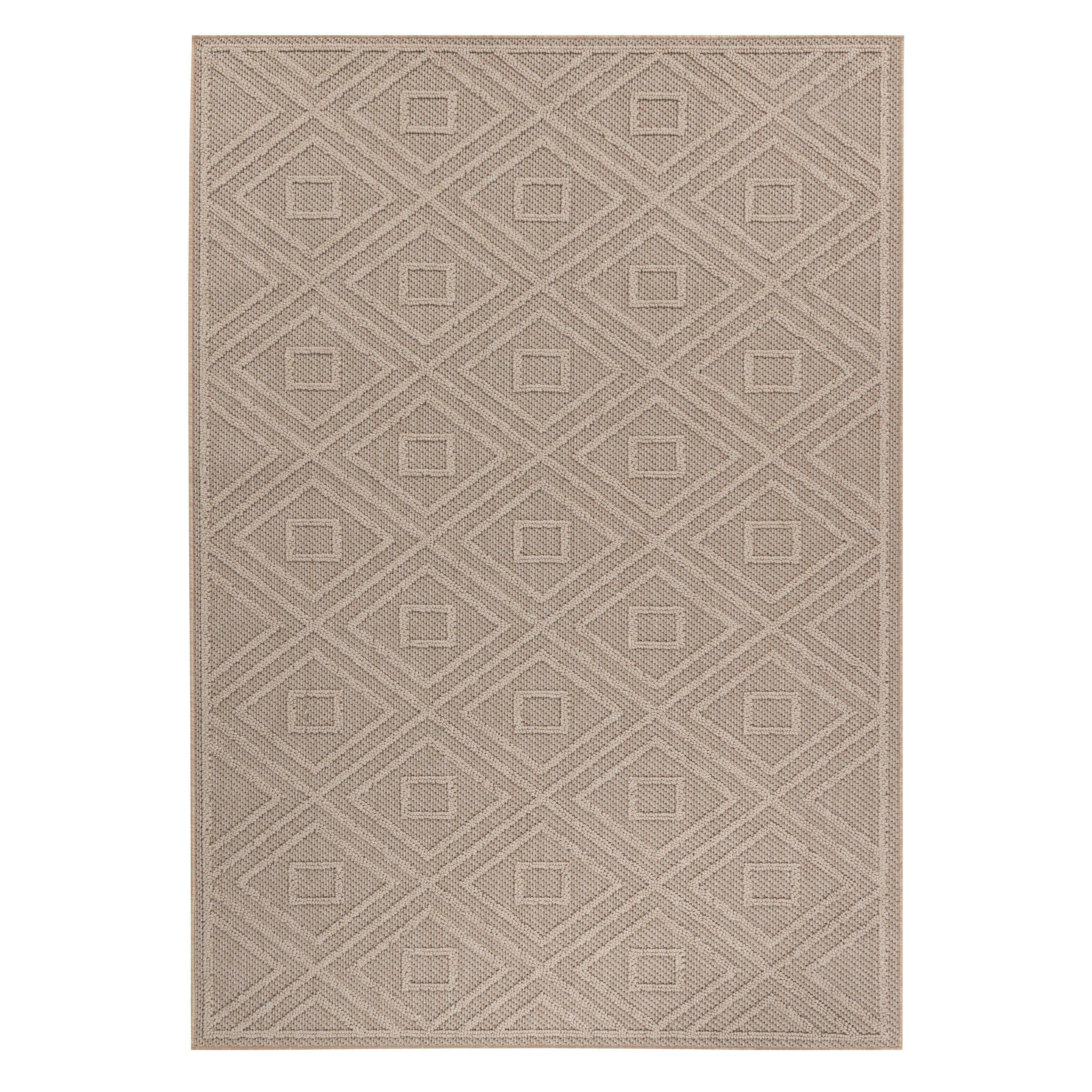 Outdoorteppich Patara Beige ca. 200x290cm - Beige, Design, Textil (200/290cm) - Novel