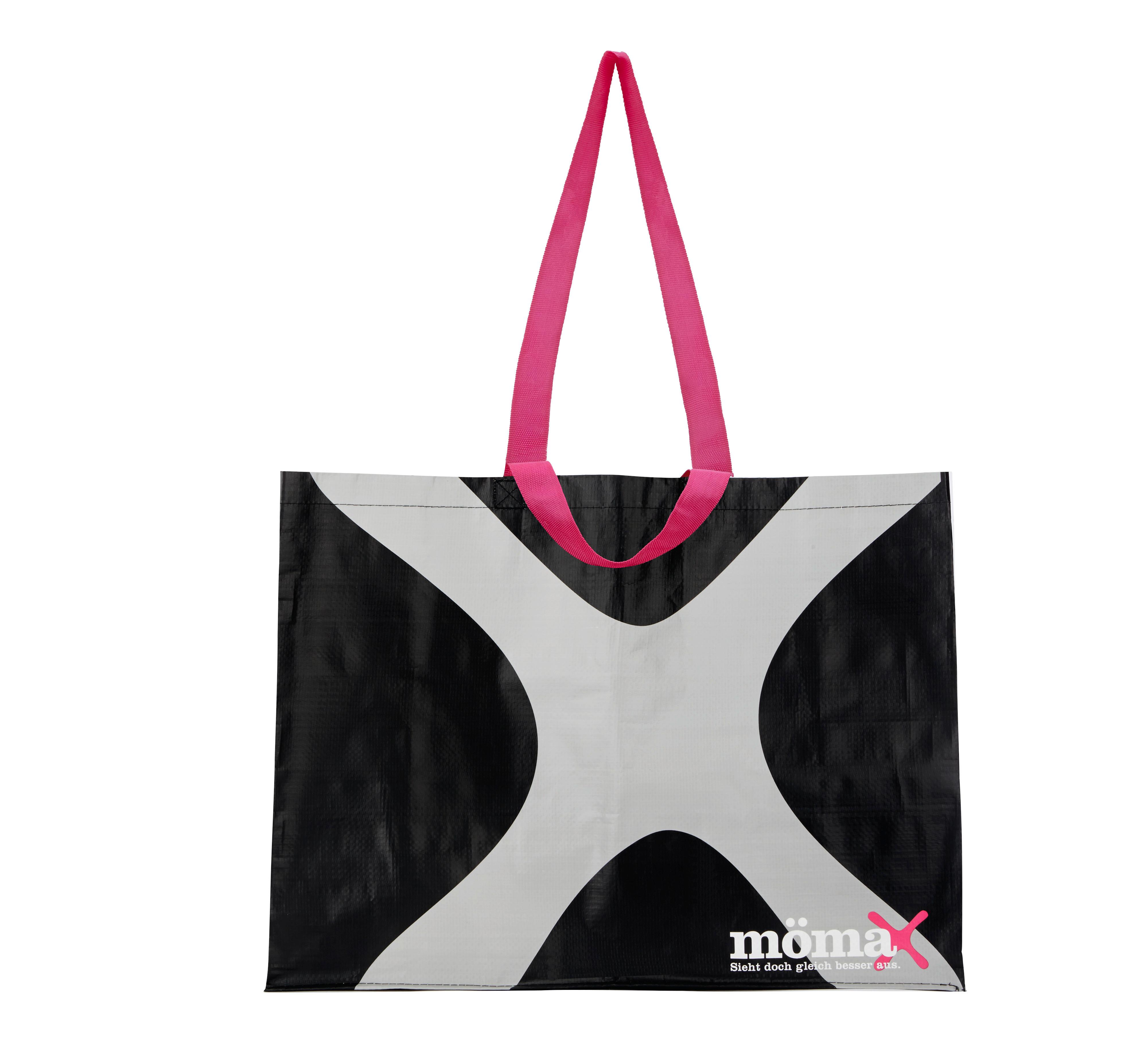 Bevásárlótáska Mömax 4 You - világosszürke/fekete, műanyag (53/40/22cm) - Modern Living