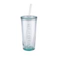 Trinkglas Betty mit Strohhalm - Klar, LIFESTYLE, Glas/Kunststoff (8,5/17cm) - MÖMAX modern living