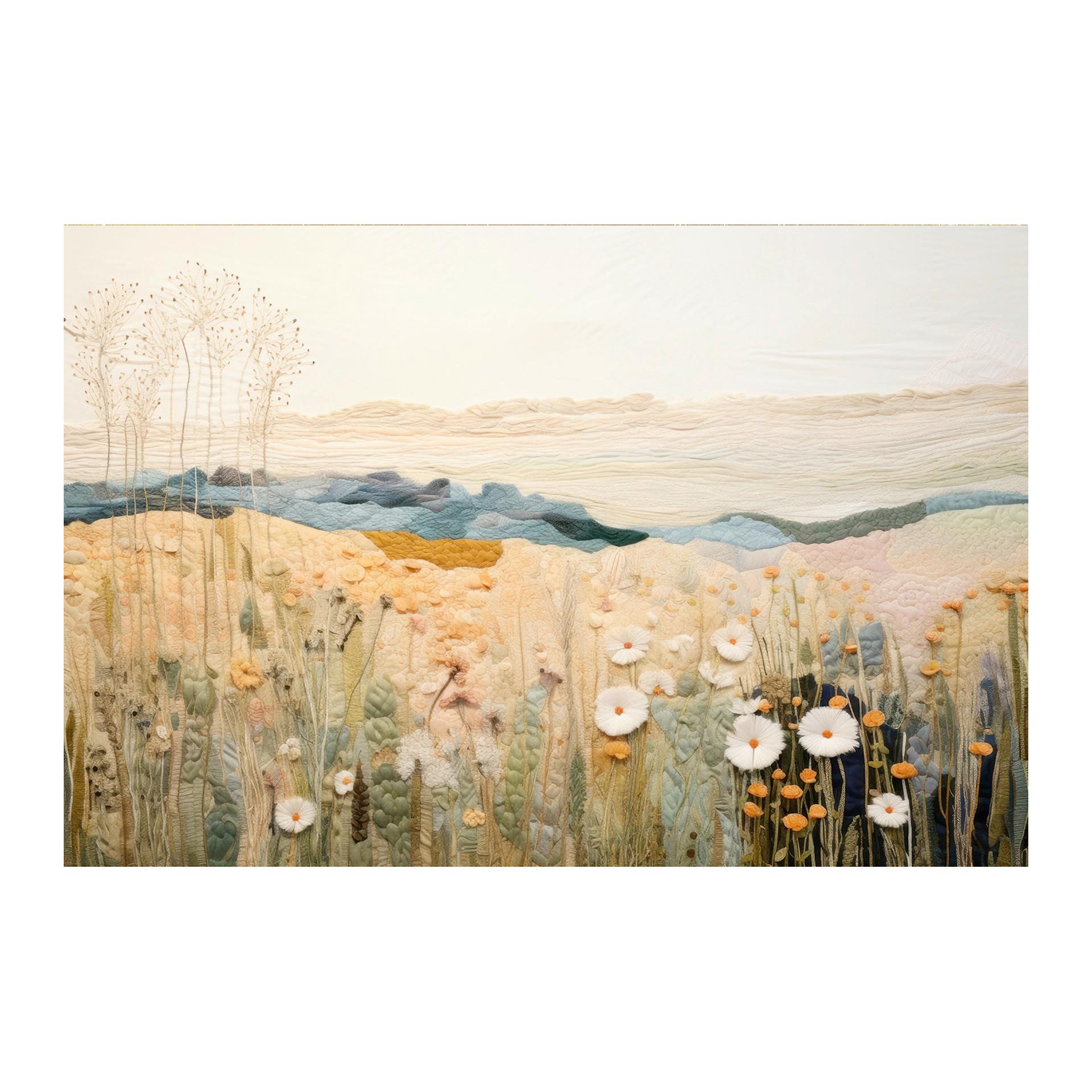 Leinwandbild Tactile Fields Multicolor ca. 70x100cm - Beige/Multicolor, Basics, Holz/Textil (70/100cm)