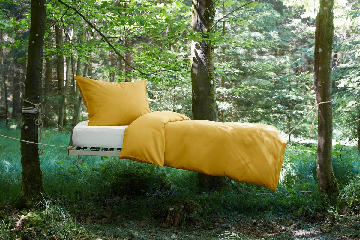 Bettwäsche Bio-Sophia Uni Gelb ca. 140x200cm - Gelb, Natur, Textil (140/200cm) - ecoTree