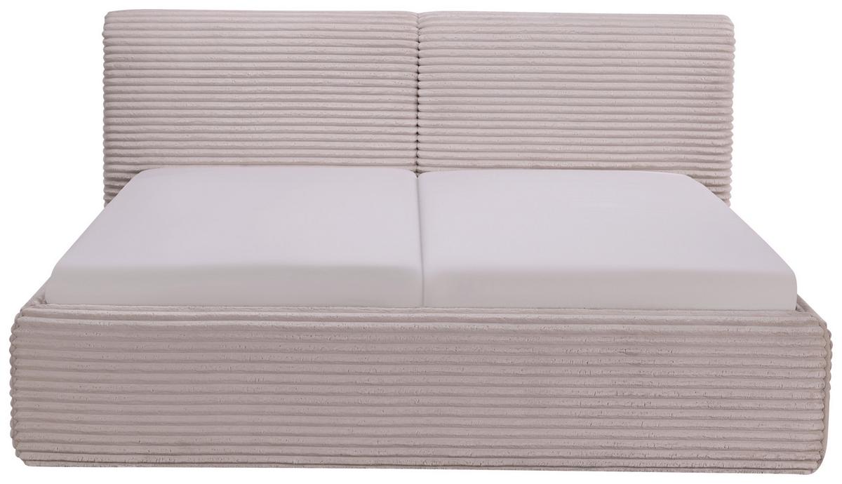 Polsterbett Tessin Creme ca. 180x200cm - Creme, KONVENTIONELL, Textil (180/200cm) - Premium Living