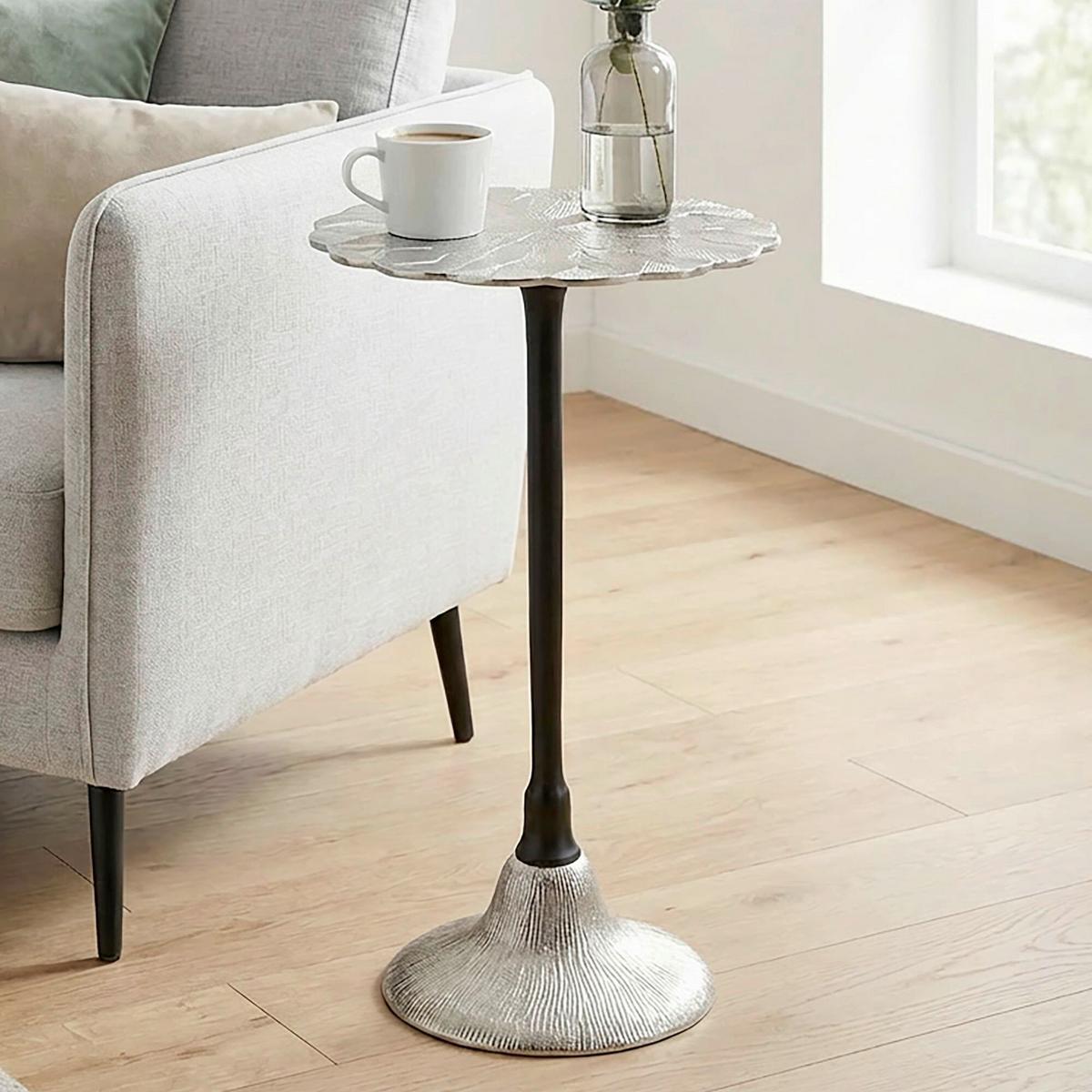 BEISTELLTISCH WL7.495 - Silberfarben, Design, Metall (29/54/29cm) - Livetastic