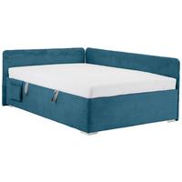 Krevet Remi - prirodne boje/pastelno plava, Konvencionalno, drvo/tekstil (120/200cm) - Based