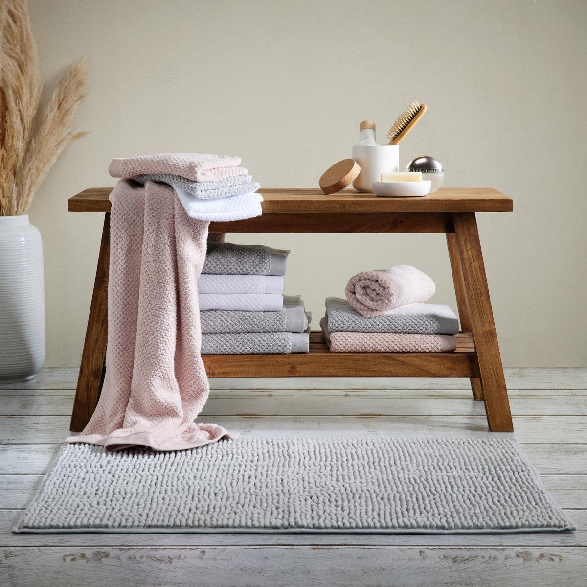Handtuch Luise in Silberfarben ca. 50x100cm - Silberfarben, KONVENTIONELL, Textil (50/100cm) - Modern Living