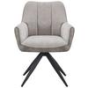 CHAISE ACCOUDOIRS CARO -GIGA- - gris/noir, Design, métal/textile (66/87/62cm) - Mömax