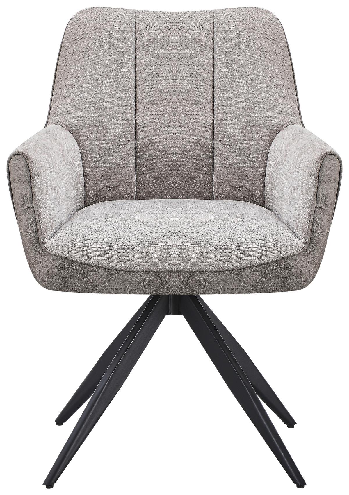 Naslanjač Cargo - siva/črna, Design, kovina/tekstil (66/87/62cm) - Mömax