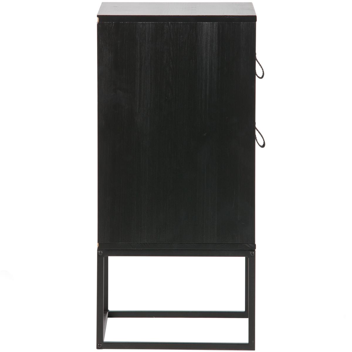 Nachtkästchen Zola Schwarz - Schwarz, Basics, Holz/Metall (74/40/35cm) - MID.YOU