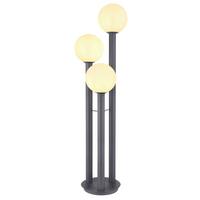 Außenleuchte Laura Opal/Anthrazit max. 15 Watt - Anthrazit/Opal, Basics, Glas/Metall (45/160cm) - Globo