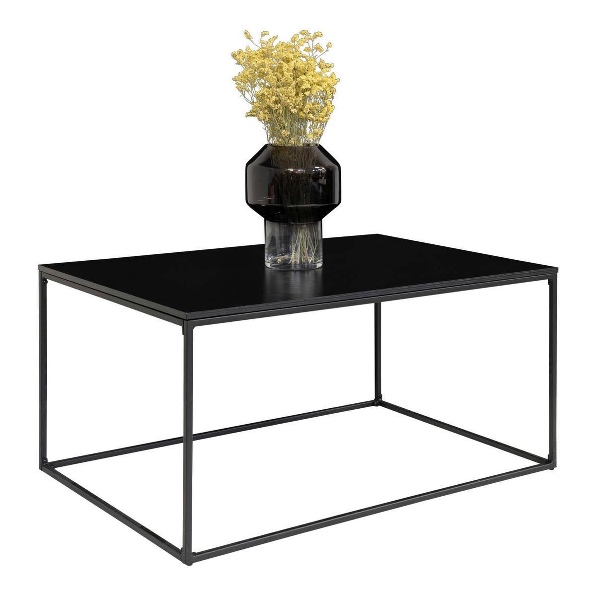 Couchtisch Vita Schwarz ca. 90x60x45 cm - Schwarz, Design, Holzwerkstoff/Metall (90/60/45cm) - MID.YOU