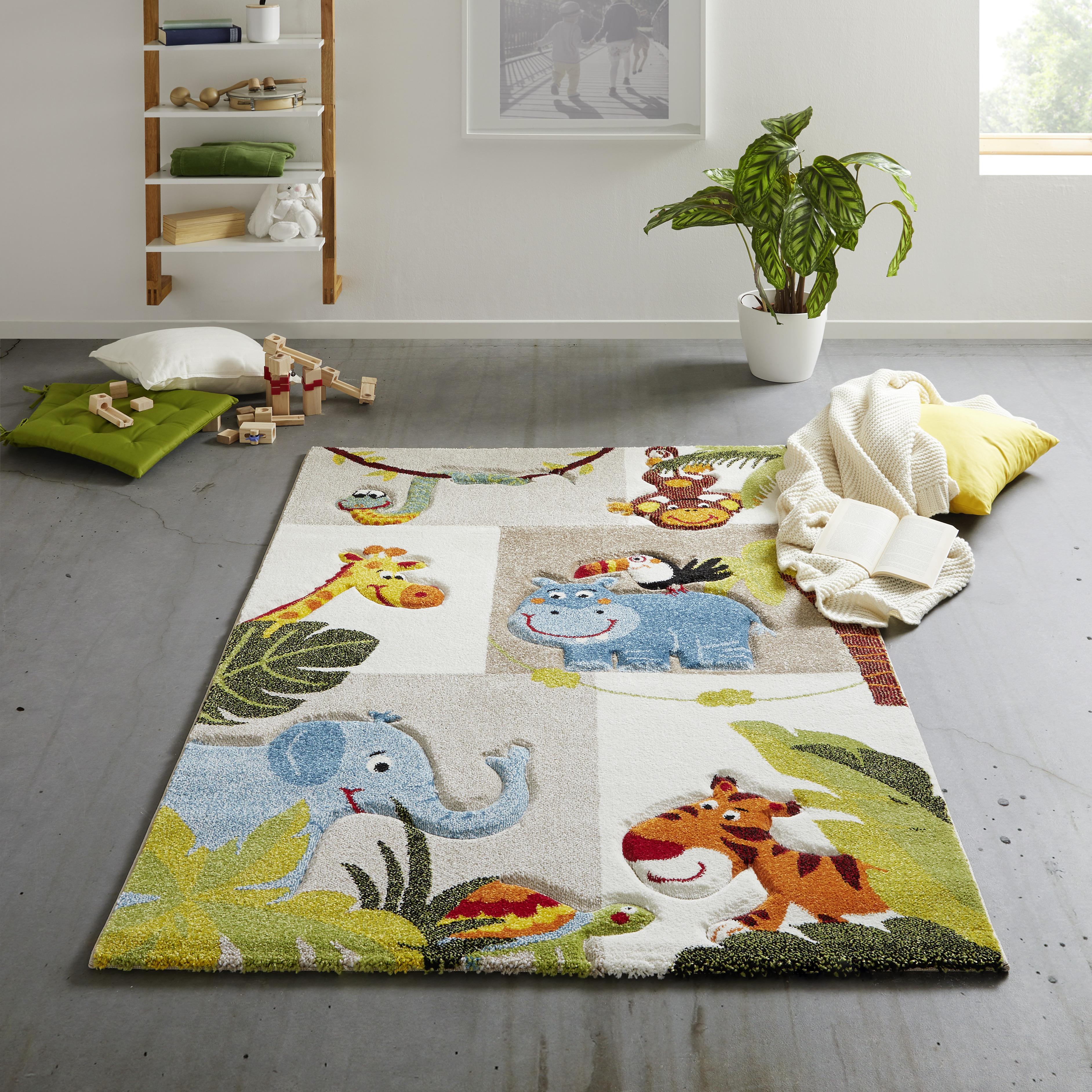 Kinderteppich Jungle in Bunt ca. 120x170cm - Multicolor, Textil (120/170cm) - Mömax