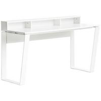 Gaming Miza Check -exklusiv-, Bela - bela, Moderno, kovina/leseni material (140/85/60cm) - Mömax