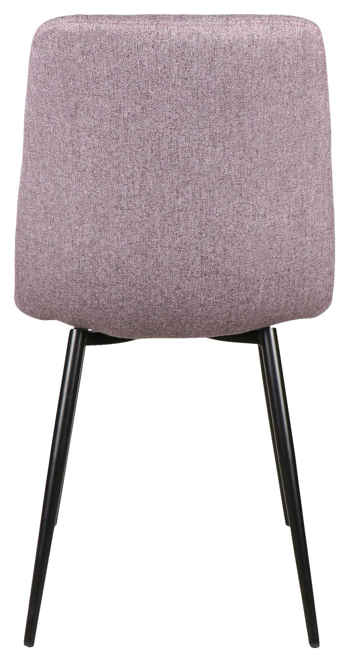 KRZESŁO BERNHARD - fioletowy/czarny, Design, metal/tkanina (45/86/55cm) - Xora