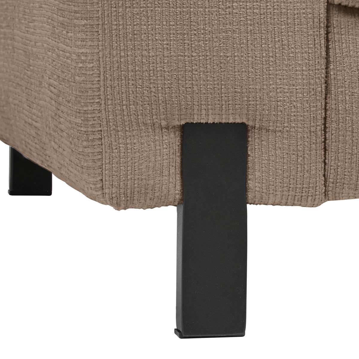 3-Sitzer-Sofa Piega Beige - Beige/Schwarz, MODERN, Textil/Metall (230/66-87/96cm) - Mömax