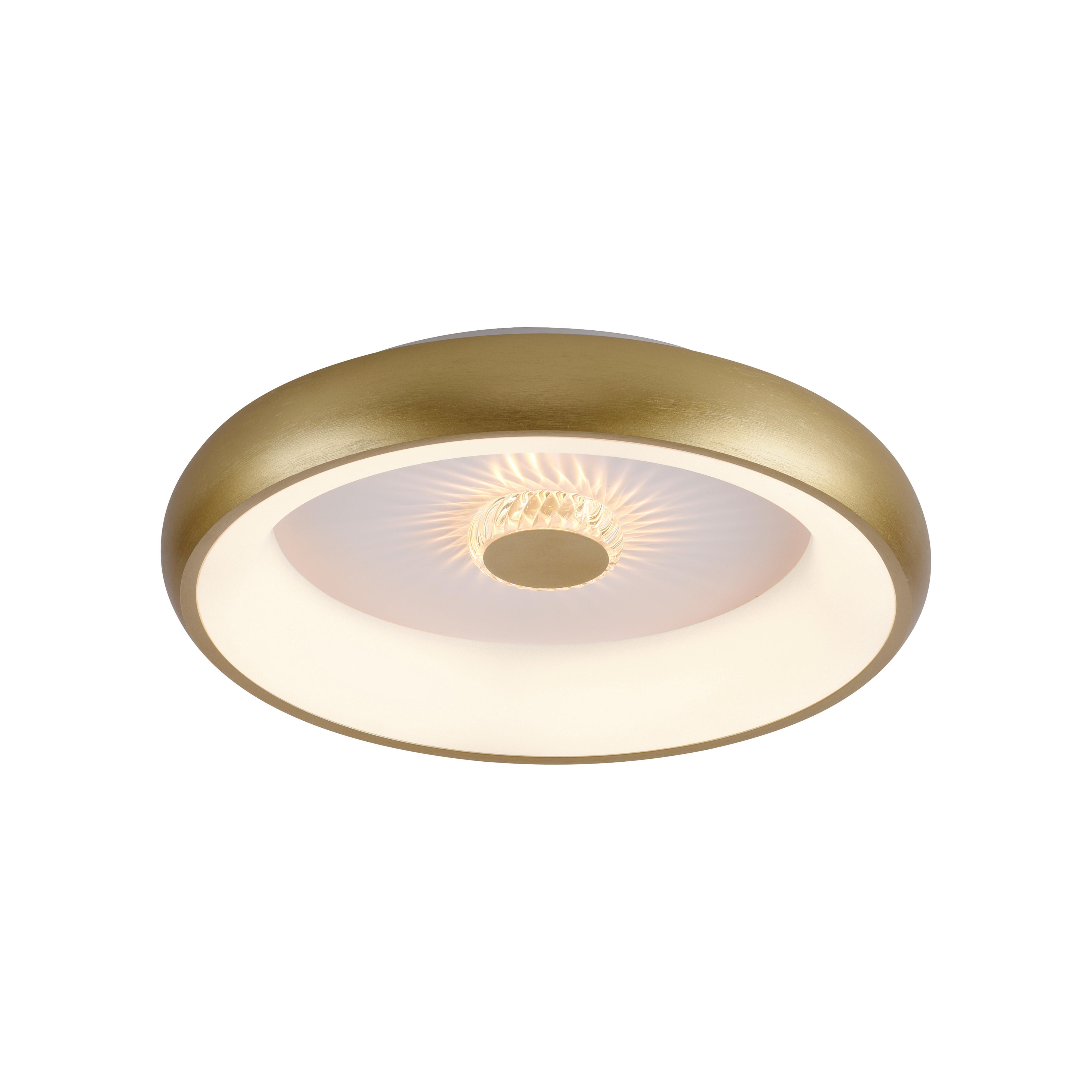 Stropna Led-svetilka Vertigo - barve medenine, kovina/umetna masa (46,5/46,5/9,5cm)