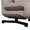 BÄDDFÅTÖLJ LUNA - beige/svart, Modern, metall/textil (92/86/80cm) - Bessagi Home