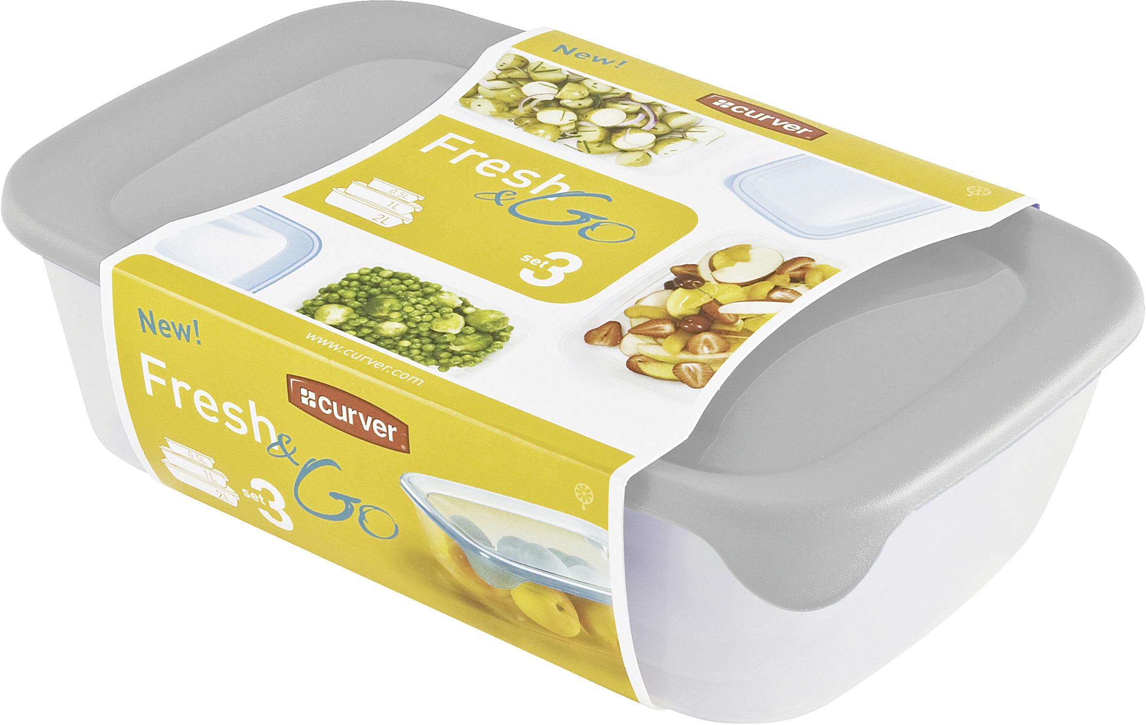 Ételtároló Készlet Curver Fresh&go - műanyag (26/17/7,4cm) - Curver