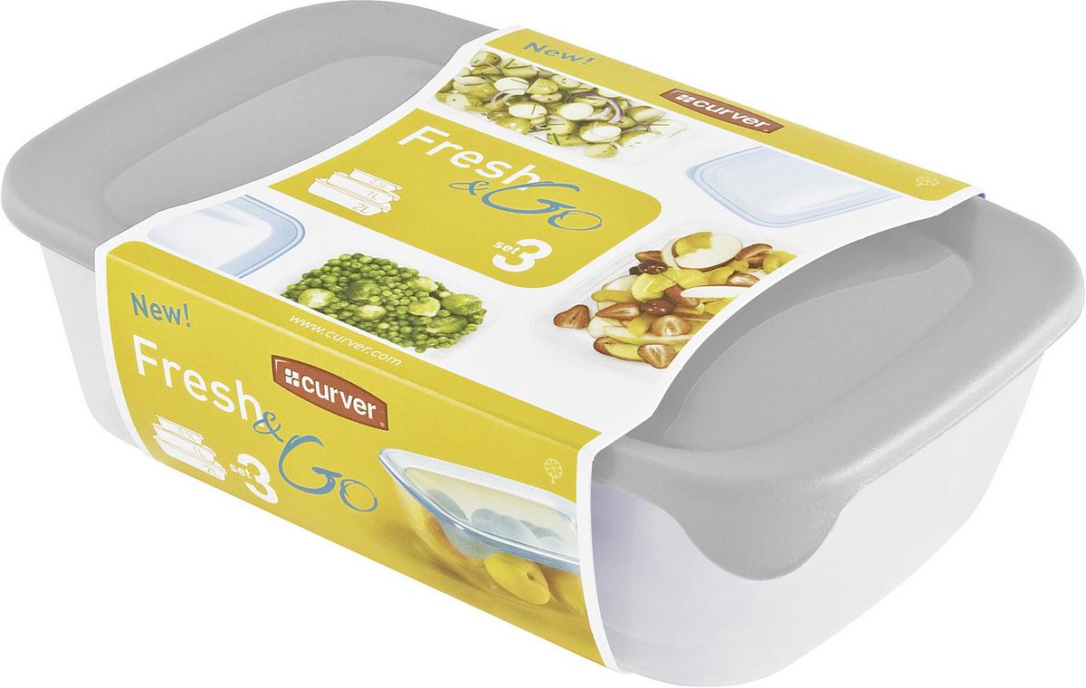 Ételtároló Készlet Curver Fresh&go - műanyag (26/17/7,4cm) - Curver