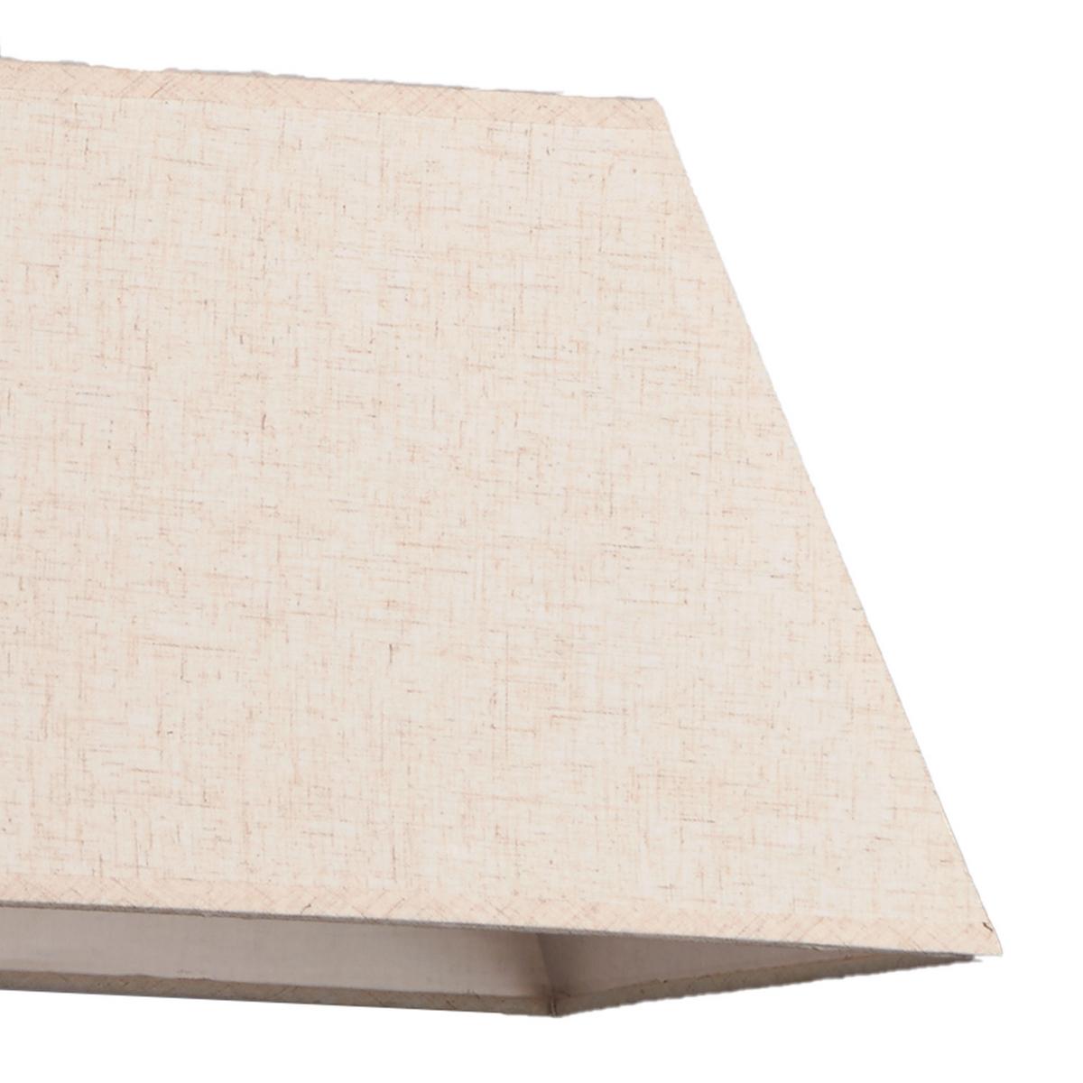Hängeleuchte Miriel Weiß/Beige max. 22 Watt - Beige/Weiß, Natur, Holz/Textil (90/25/110cm)